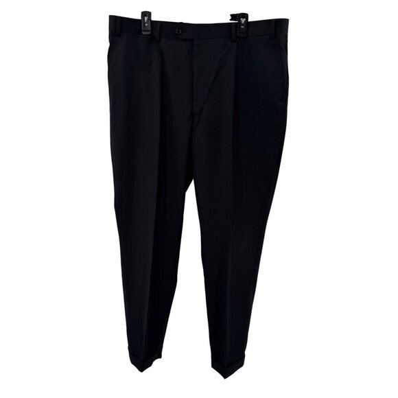 Paul Betenly Mens Black Two Button Wool Suit Jacket Blazer 100% Wool Size 46L - Picture 10 of 16